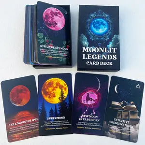 Moon Phases Oracle Cards, Celestial Oracle Deck, Astrology Oracle Deck, Oracle Cards for Beginners, Unlock Secrets of Moon Phases and Astrological Signs, Houses, & Planets, Spiritual Introspection, Spiritual Growth