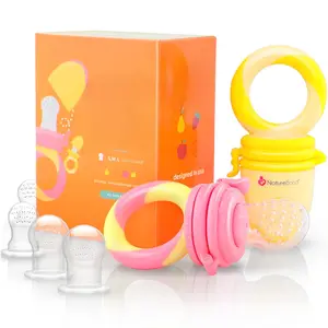Baby Food Feeder/Fruit Feeder Pacifier Nibbler (2 Pack) Baby Food Feeder/Fruit Feeder Pacifier Nibbler (2 Pack)
