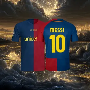 08 09 Home 10# Messi Short Sleeve Soccer Jersey Fans Version