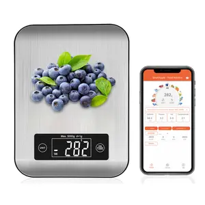 Cotsoco Smart Kitchen Scale, Digital Food Nutrition Scale with APP, Max 5kg 11Ib d=1g Precise Weight Measurement for Cooking & Baking, 304 Stainless Steel, Christmas New Year Gift