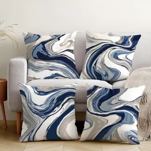 Abstract Pattern Pillowcases Set of 4, Single-Sided Print Home Decor Pillows Covers, Simple Living Room Bedroom Decoration, No Filler Included