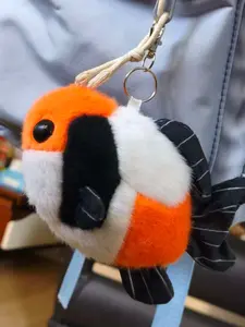 Cute Plush Koi Fish Keychain, Lucky Carp Gift for Best Friend, Adorable Couple Hanging Ornament, Backpack Decoration, Small Pendant