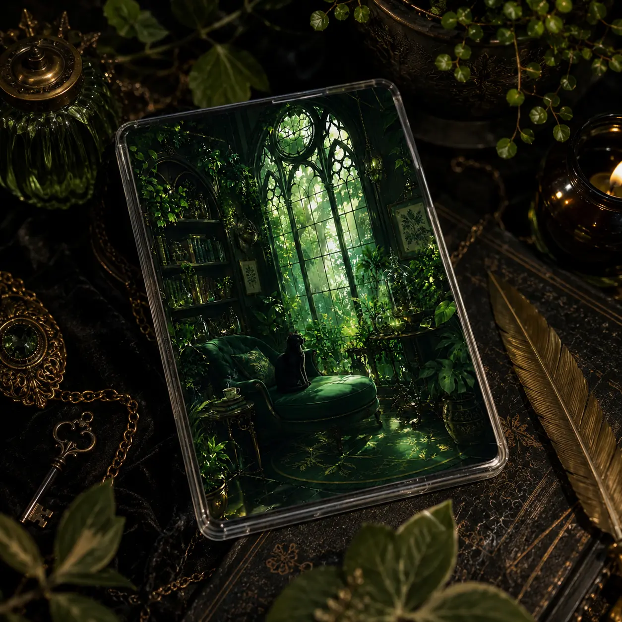 Emerald Gothic Conservatory Kindle Insert