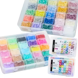 2.6mm PixieBeads Premium Combo (25 Pearlescent Colors) - Mini Fuse Beads 2.6mm - Basic Pixel Art Kit for Beginners