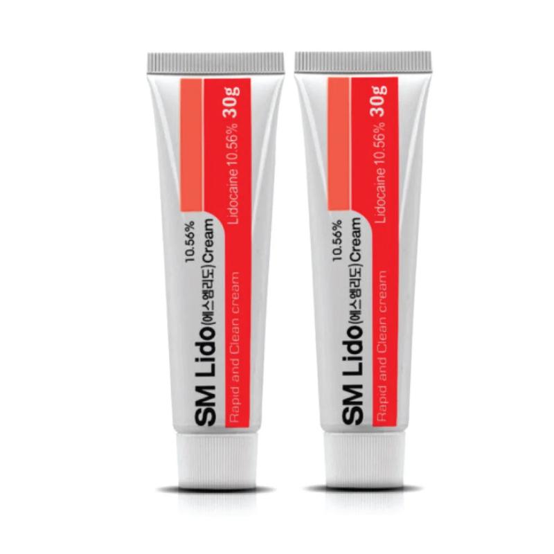 SM Lido Cream 10.56% - 30g Rapid Numbing Cream for Sensitive Skin Repair & Pain Relief in Laser Treatments & Microneedling