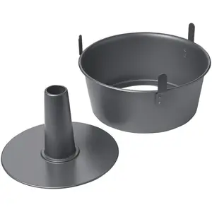 Angel Food Cake Pan with Cooling Feet, 2-Piece Nonstick Tube Pan, 9.5 Inch Carbon Steel, Perfect for Pound and Sponge Cakes