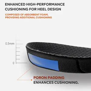 Absorbing Performance Sport Insoles Reduce Muscle Fatigue Stress On Lower Body Insole, Superior Cushioning Arch Support Boot Insoles For Standing Relieve Foot Pain Insole