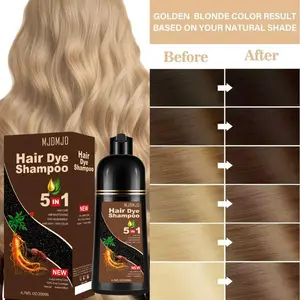 Blonde Brown Hair Dye Shampoo 5 in 1, Natural Hair Color Shampoo, Brown Hair Colors in 10-15 mins, 17.6 Fl Oz (Blonde brown), Paraben Free, Hypoallergenic,Haircare