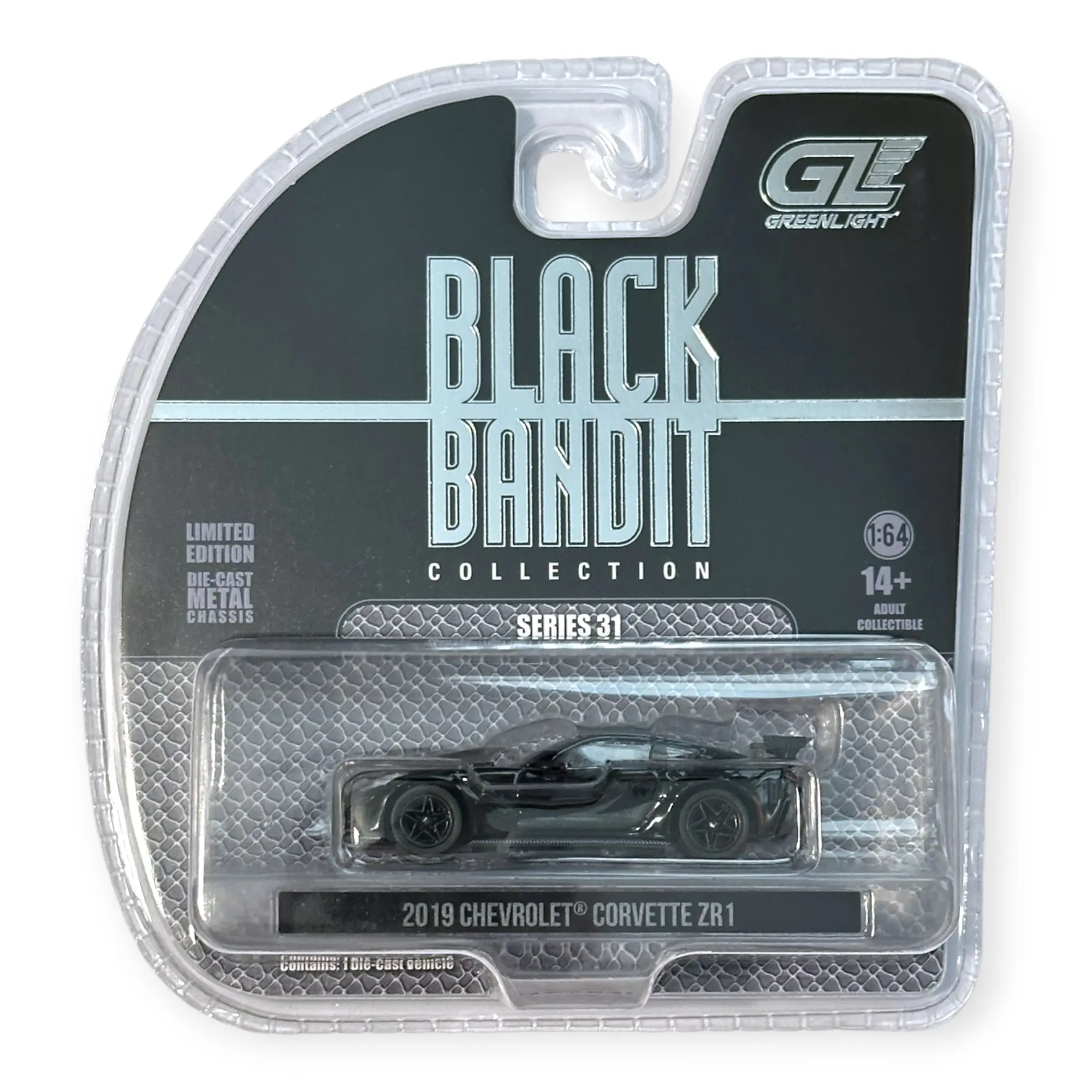 GreenLight Black Bandit Series 31 2026 – 2019 Chevrolet Corvette ZR1 Hard Top | 1:64 Scale Diecast Model | Hot Wheels Alternative