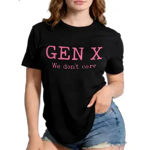 Gen X We Don't Care Sarcastic Graphic T-Shirt - Premium 100% Cotton Tee for 90s Retro Grunge Everyday Wear - Funny Bold Statement TShirt, Perfect Birthday Gift for Him Or Her, Comfortable Casual T Shirt