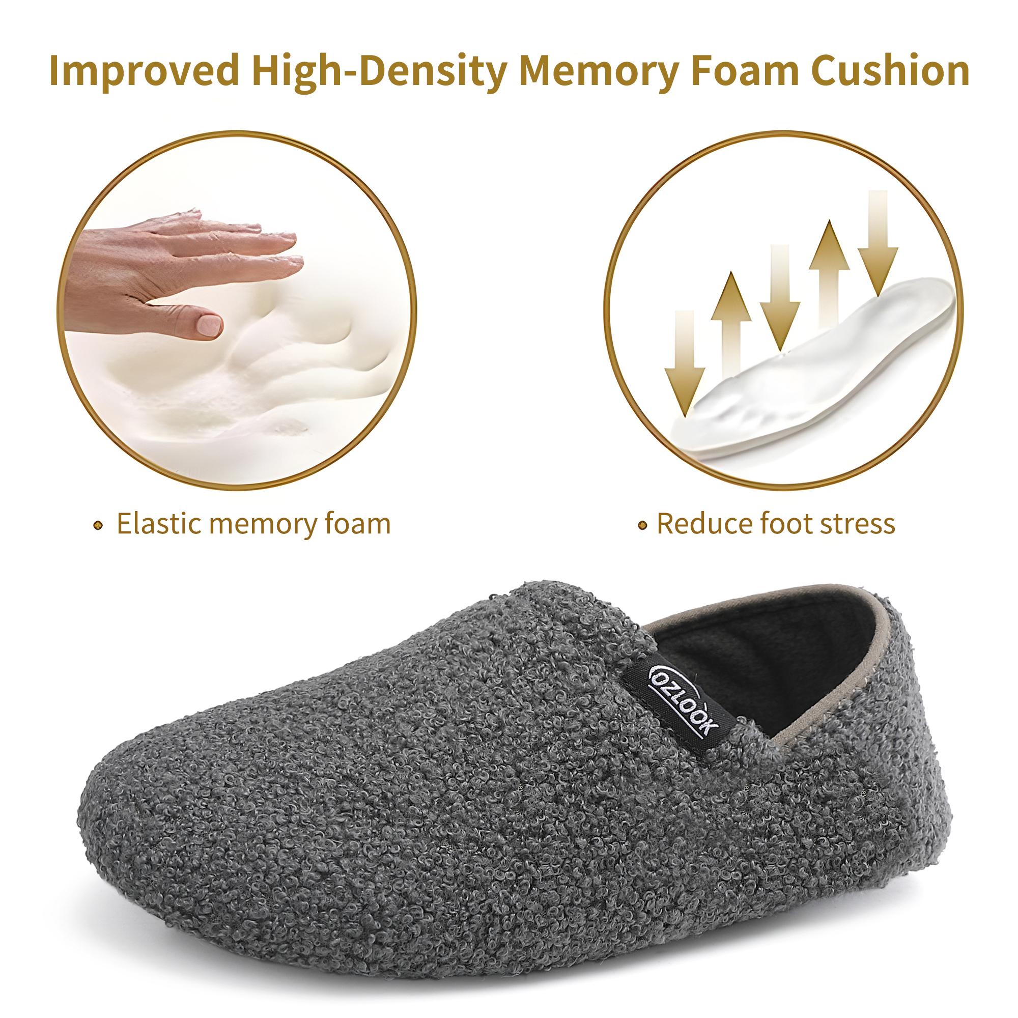 House Slippers for Women Men , Womens Mens Slippers with Non-slip Sole Slip On for Indoor & Outdoor, Portable Slippers for Home Travel Hotel,Winter Warm Slippers Footwear Shoe