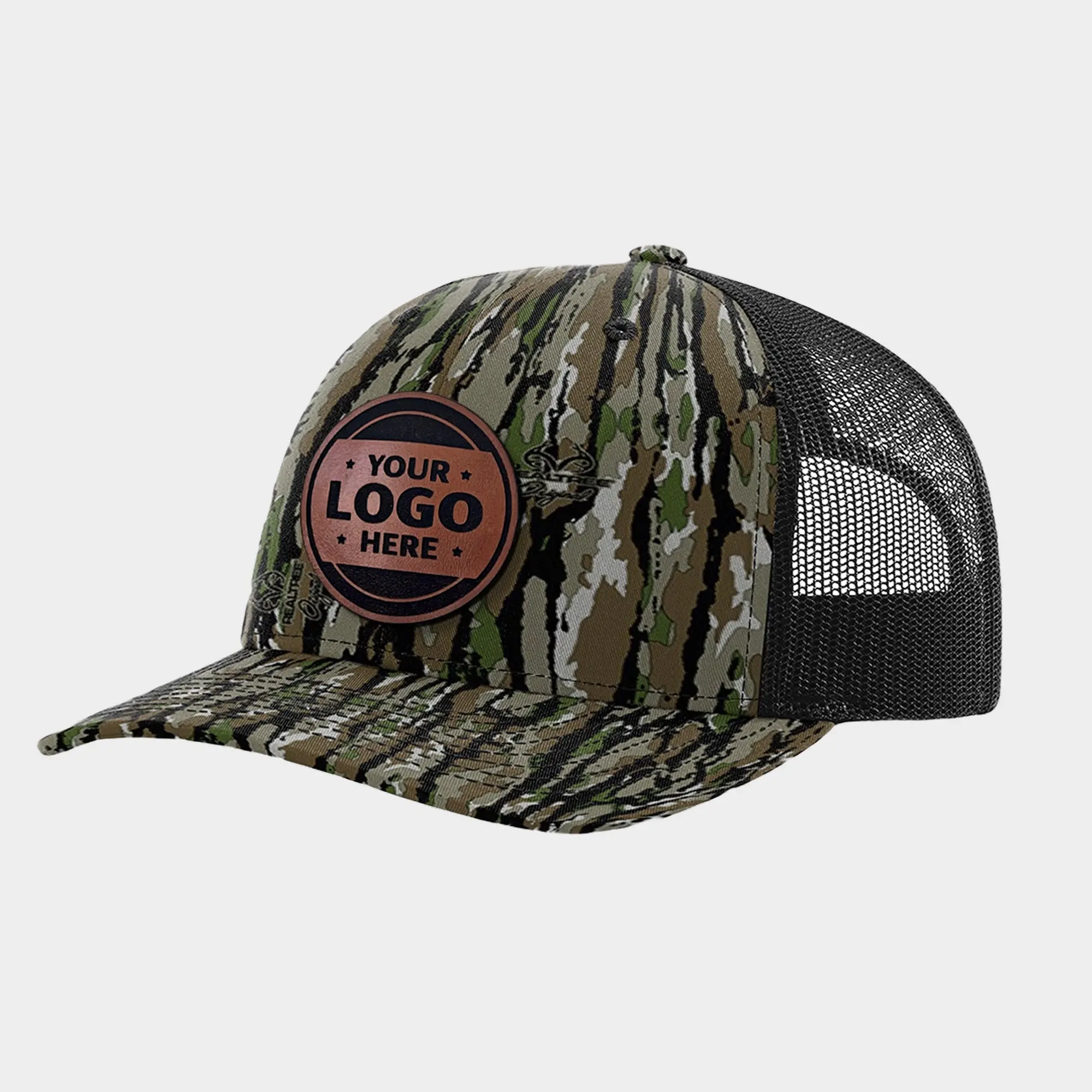 Custom Leather Patch Trucker Hat - Richardson 112P