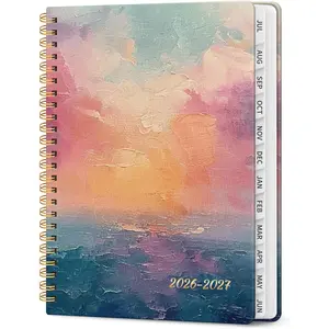 2026-2027 Academic Year Weekly and Monthly Calendar Planner, Jul 2026 - Jun 2027 Spiral Bound A5 (6.3" x 8.5") School Planning Book Perfect for Teacher Student Women Men