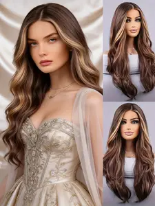 Women's Fashion Wig, Heat Resistant Fiber, Heat Friendly Synthetic, Synthetic Hair, Full Machine Woven, Suitable for Daily Use and Special Occasions, Perfect Gift Choice, Machine Made Wig