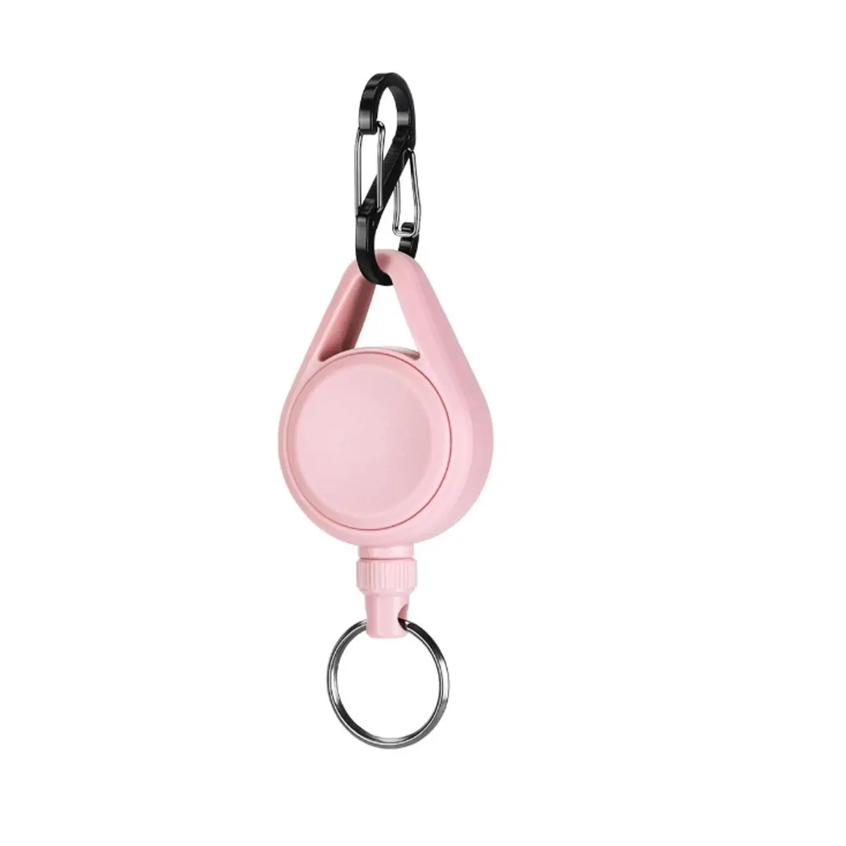 Pastel Color Retractable Keychain, 1 Count Portable Badge Holder with Detachable Carabiner, Identification Badges & Supplies for Office, School, Outdoor, Badge Reels Retractable, Id Card Holder, Retractable Badge Holders