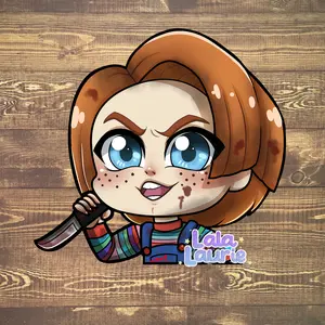 Chucky Car Peeker - Horror Franchise The Good Guy Cute Chibi Sunproof Waterproof Decal