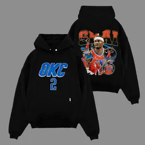 Shai Gilgeous-Alexander SGA 2 For Thunder Nation Premium Cotton Hoodie Sweatshirt T-Shirt (Made In US), SGA Hoop Fans Shirt, Game Day Outfits, Gift For Basketball Fans, Basketball Graphic Tee Hoodie