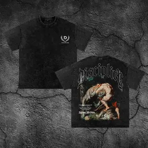 Herculed Oversized Washed T-shirt, Discipline, Mentality, Mindset, Strength, Focus, Obsessed, Motivation, Keep Going, Stoicism, Men's Gym Clothing, Traning Wear, Gym Men's Top, Workout Wear