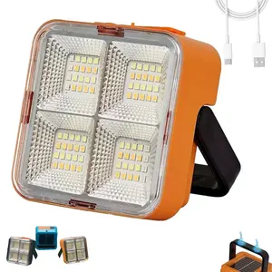 2025New Mini Solar Rechargeable Multifunctional Searchlight, Solar Flashlight Rechargeable, Magnetic  Lights Outdoor, High Lumen Flashlight, Suitable for Outdoor Camping (Blue)