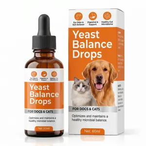 Yeast Balance Drops for Dogs & Cats – Supports Ear Comfort, Digestive Health & Healthy Microbial Balance – Gentle Microbiome Care for Itchy Ears, Odor & Belly Upset – Easy-to-Use Liquid Supplement – 60ml
