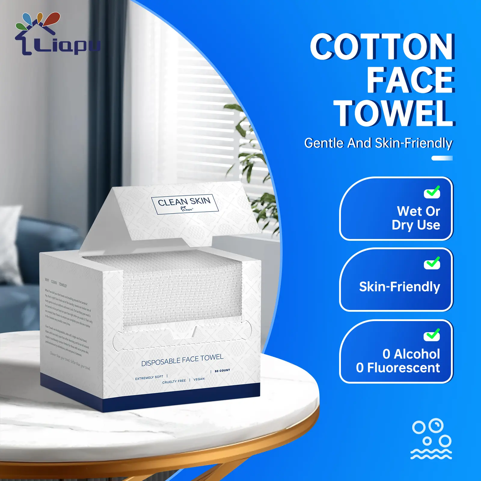 ClearSkin Disposable Face Towels | Gentle & Hygienic