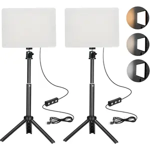 2 Pack LED Photo Lighting kit with Stand 2800-6500K Dimmable Photoshoot Lights for Product Photography,12" Background Lights for Streaming,Video Recording,  Picture,Content Creators