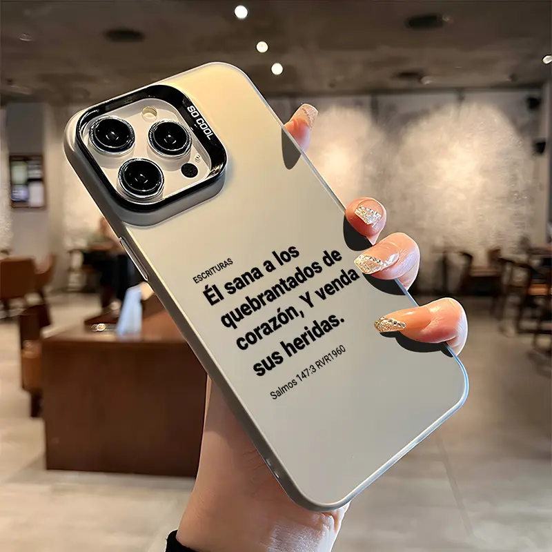 Customized 1.2mm Anti-Yellowing Bible Salmos 147:3 Aesthetic Pattern Silicone Cellphone Cover, Slim Fit No Bulk Military-Grade Shockproof Casing, Non-Slip Grip 1-Hand Use Accessory for iPhone 11,XR,XS Plus,12-17 Devices