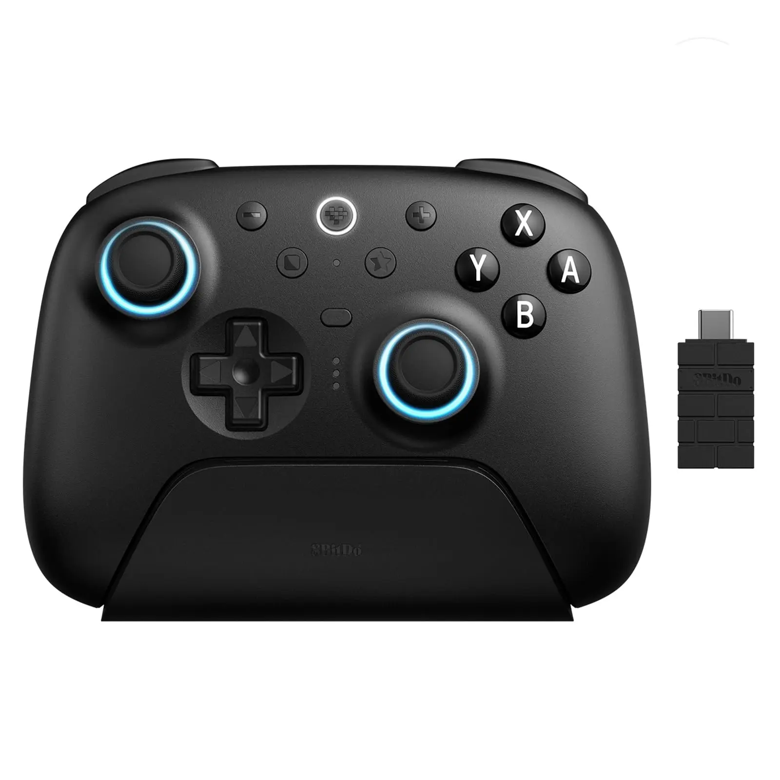 8bitdo Ultimate 2 Controller For  Pc&windows Pro With Tmr Joysticks Tactile/hall Triggers L4/r4 Bumpers Paddle Buttons Rgb Ring Black