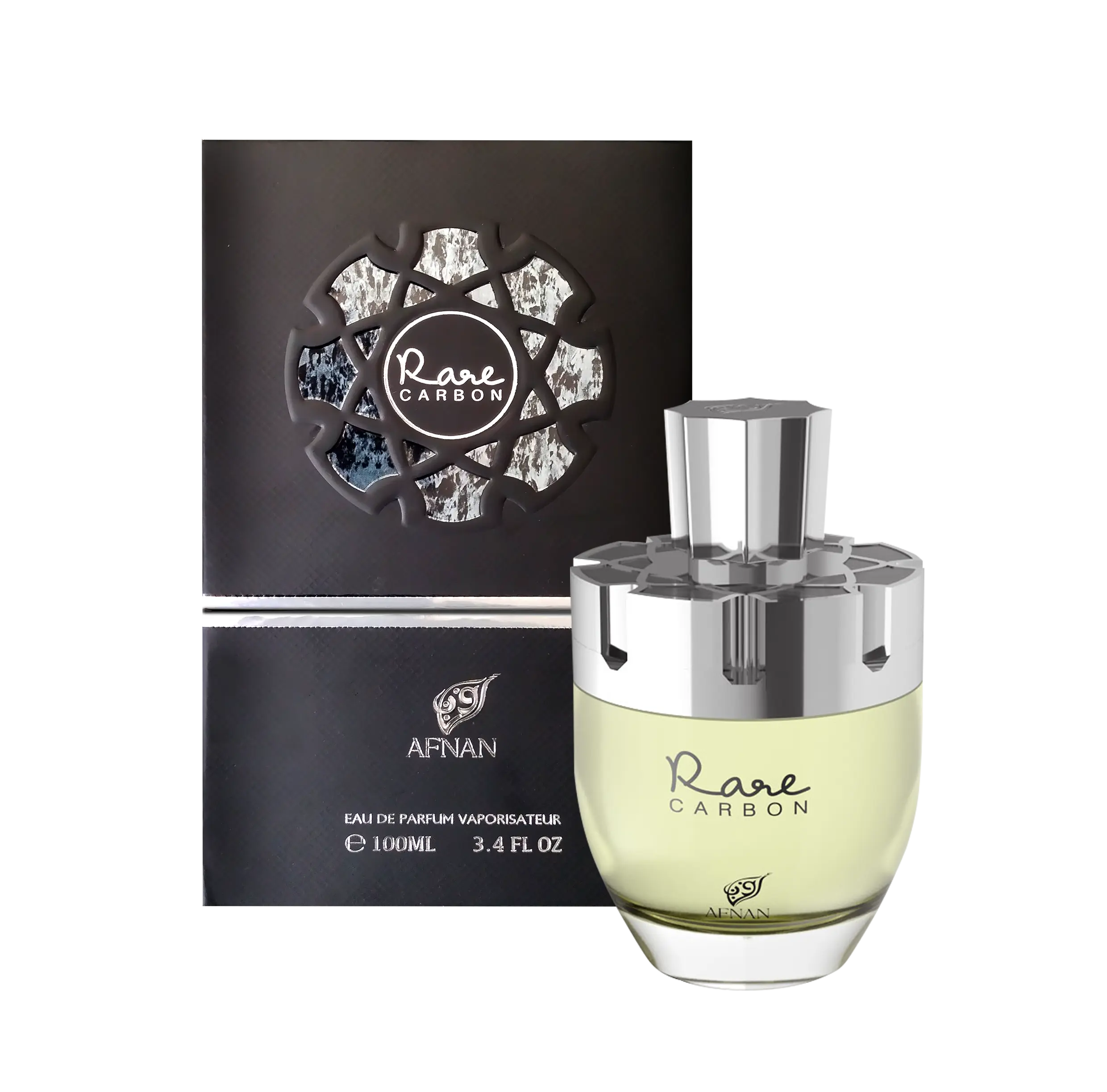 AFNAN RARE CARBON  EAU DE PARFUM for men 3.4 oz
