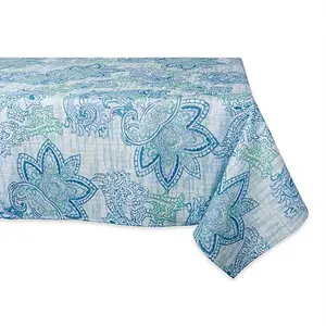Design Imports Watercolor Paisley Outdoor Tablecloth - 60" x 120"