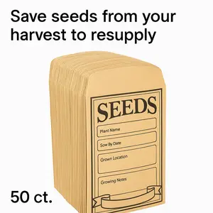 50 Pack Paper Seed Storage Envelope 3x5 Inch for Gardeners & Seed Savers Compact Size Paper Material Ideal for Organizing and Preserving Seeds