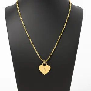 Steel Bonds - Engravable Heart Pendant with Rope Chain. BraceletTarnish and water resistant suitable for everyday wear! luxury bracelet