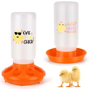 Chick Feeder and Waterer Set – Automatic 1L Chicken Feeder and Waterer for Baby Chicks, Ducks, and Quail – Brooder Starter Kit & Chicken Coop Accessories