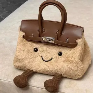 Plush Messenger Bag, Autumn & Winter New Large-Capacity Shoulder Bag