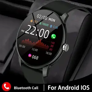 1.3 Inch HD Display Digital Smart Watch, Wireless Calling, Customizable Wallpaper, Compatible with Android & iOS, Fitness Tracker, Music Control