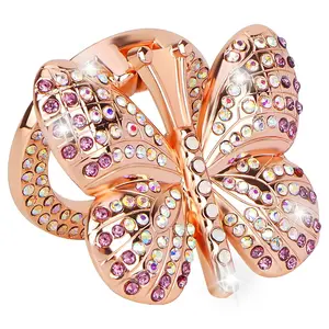 Start Stop Button Cover Butterfly Rhinestones Cute  Protective Cover Push Start Button Cover Anti-Scratch  Engine Decoration Ring  Interior Accessory for Girls