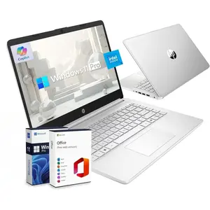 HP 14 Laptop Computer Business Study & Home 2026, Windows 11 Pro, Quad-Core Intel CPU N150, 8GB RAM & 384GB Storage (128GB SSD+256GB SD Card), Wi-Fi 6,  Silver