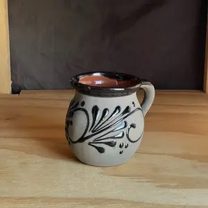 Handmade Mexican Clay Cups - Traditional Jarrito Mexicano Tazas Artesanales, Reusable Artisanal Coffee Mugs, Ideal Gift Item for Kitchen Drinkware, Reuse