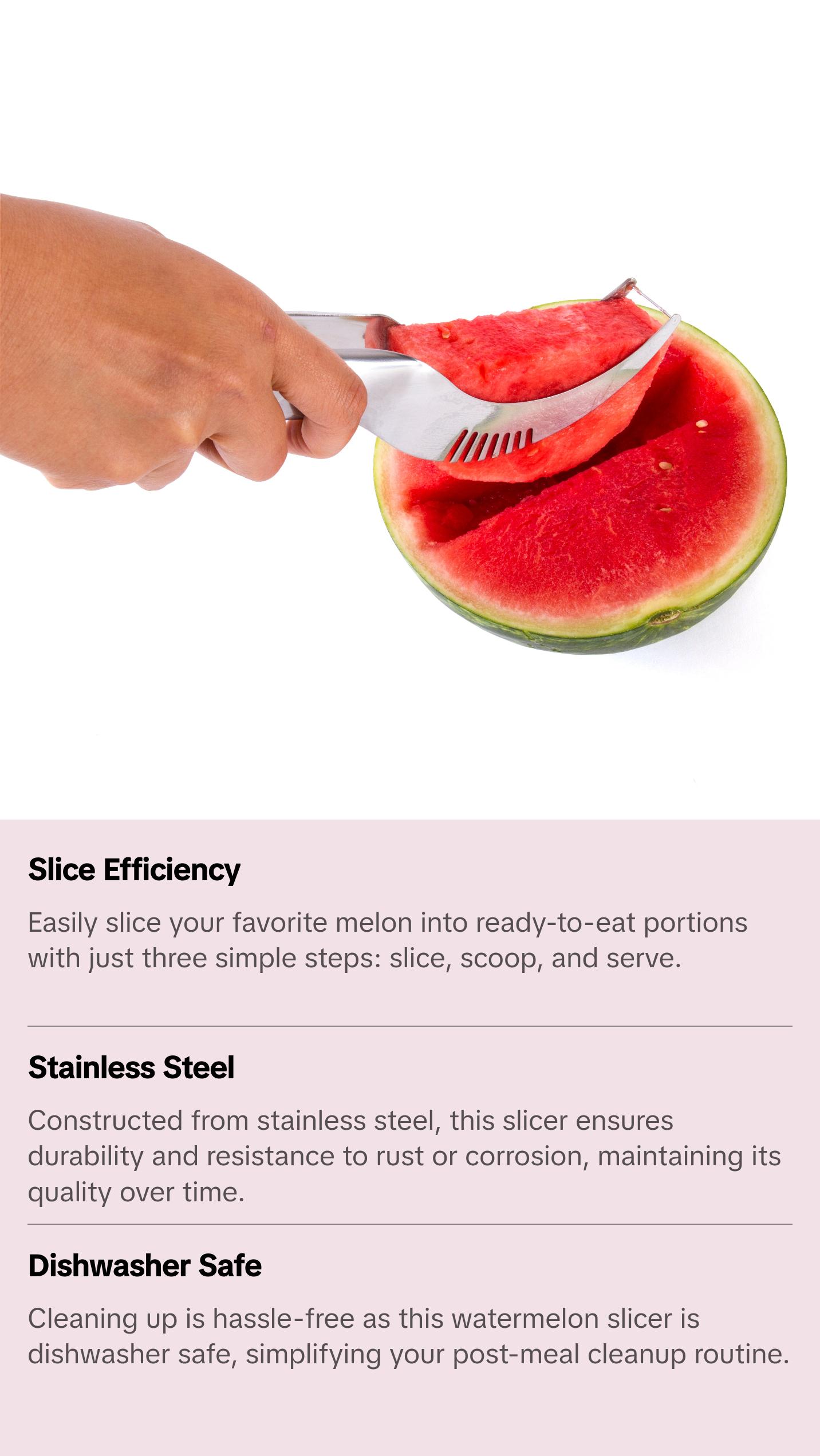 Watermelon Slicer Corer and Server - Stainless Steel Melon Fruit Slicer