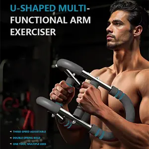3 IN 1 Arm Trainer Adjustable Tension Strengthener, Chest workout Strengthen Chest and Arm Muscles Men's Fitness Trainer Detachable Portable Spring Resistance Home Fitness Equipment Outdoor Fun