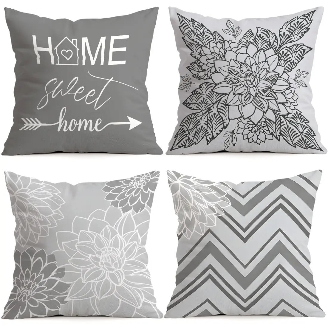 4pcs Modern Abstract Cushion Covers, Single Side Print, Living Room Bedroom Decor, Cushion Covers For Couches And Sofas, All Season Use, Home Decoration