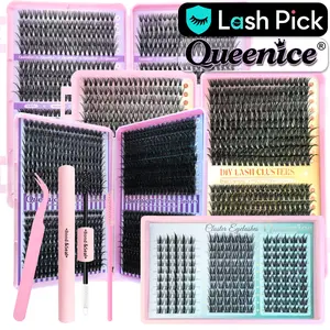 800Pcs DIY Lash Extension Kit 30D/40D/50D/60D/80D/100D Individual Cluster Lashes Segmented Natural Versatile Thick Eyelash Set Fluffy Eyelash Clusters