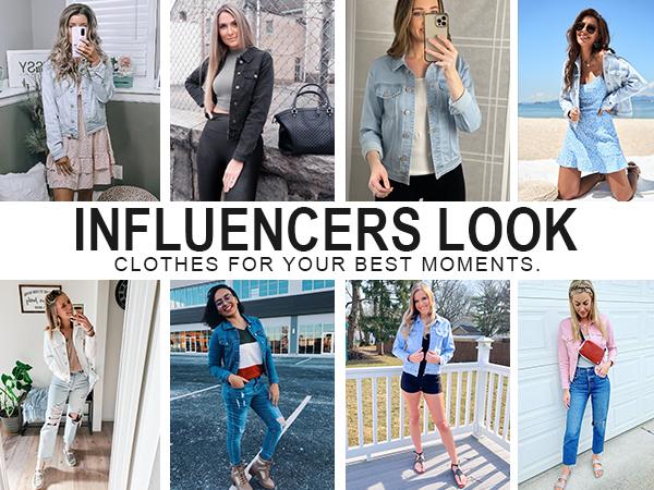 【Blue Waters’ Viral Picks】GRAPENT Women's Basic Button Down Long Sleeve Stretchy Jean Trucker Denim Jacket with Vintage Style for Casual Wear Collared Coats Coats