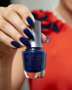 Morgan Taylor After Dark - Navy Creme, Professional Lacquer, Vibrant, Chip-Resistant, Fast-Drying, Long-Lasting, High-Shine, Perfect for Manicures & Pedicure, 15mL.