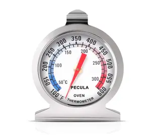 Oven Thermometer 50–300°C/100–600°F, Instant Read Analog Stainless Steel for Grill, Smoker, Fryer, Kitchen Cooking