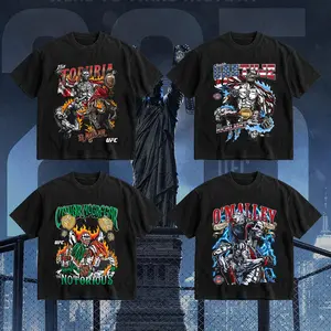 [ COLLECTION ] PEACHORA Conor Mcgregor - Geathie - Ilia Topulia - O'malley - Alex Pereira Heavy Cotton T-shirt UFC Freedom 250 T-shirt MMA Fight Night Shirt Fan Apparel Pump Cover Direct-to-garment Printing