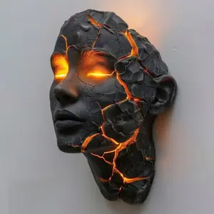 Cracked Soul Wall Light, Artistic Decorative Sculpture Lamp for Bedroom, Living Room, Hallway, Bar, Adding Mysterious Ambience to Any Space