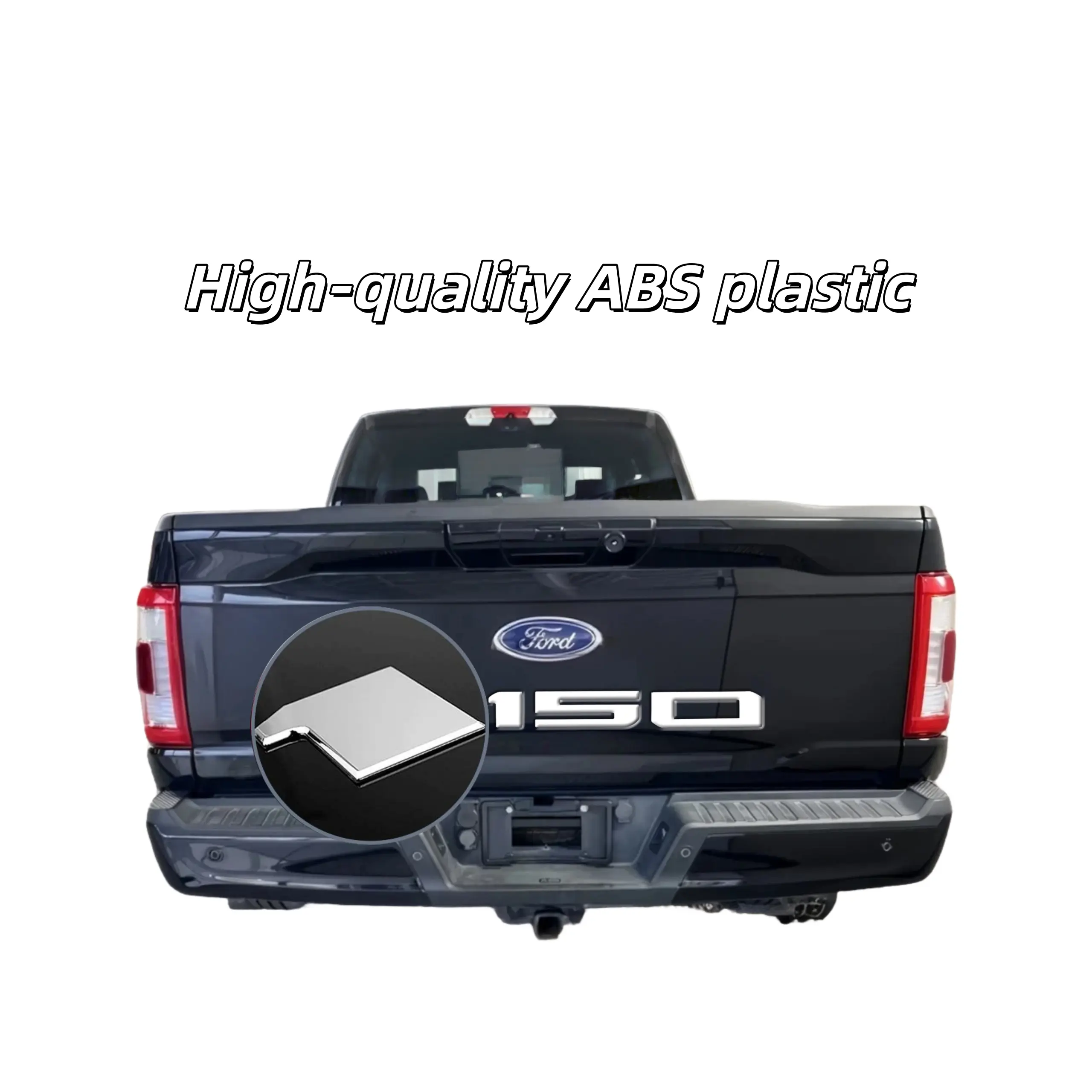 3D Raised Tailgate Insert Letters for Ford F-150 2021-2025, Chrome Silver Finish, Strong ABS Material, Anti-Fade Coating, Easy Installation with Durable 3M Adhesive, Wash & Sun Resistant