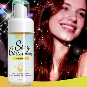 100ML Body Glitter Spray, Shiny Glitter Spray for Hair & Body, Quick-Drying, Long-Lasting Fragrance, Perfect for Parties & Events