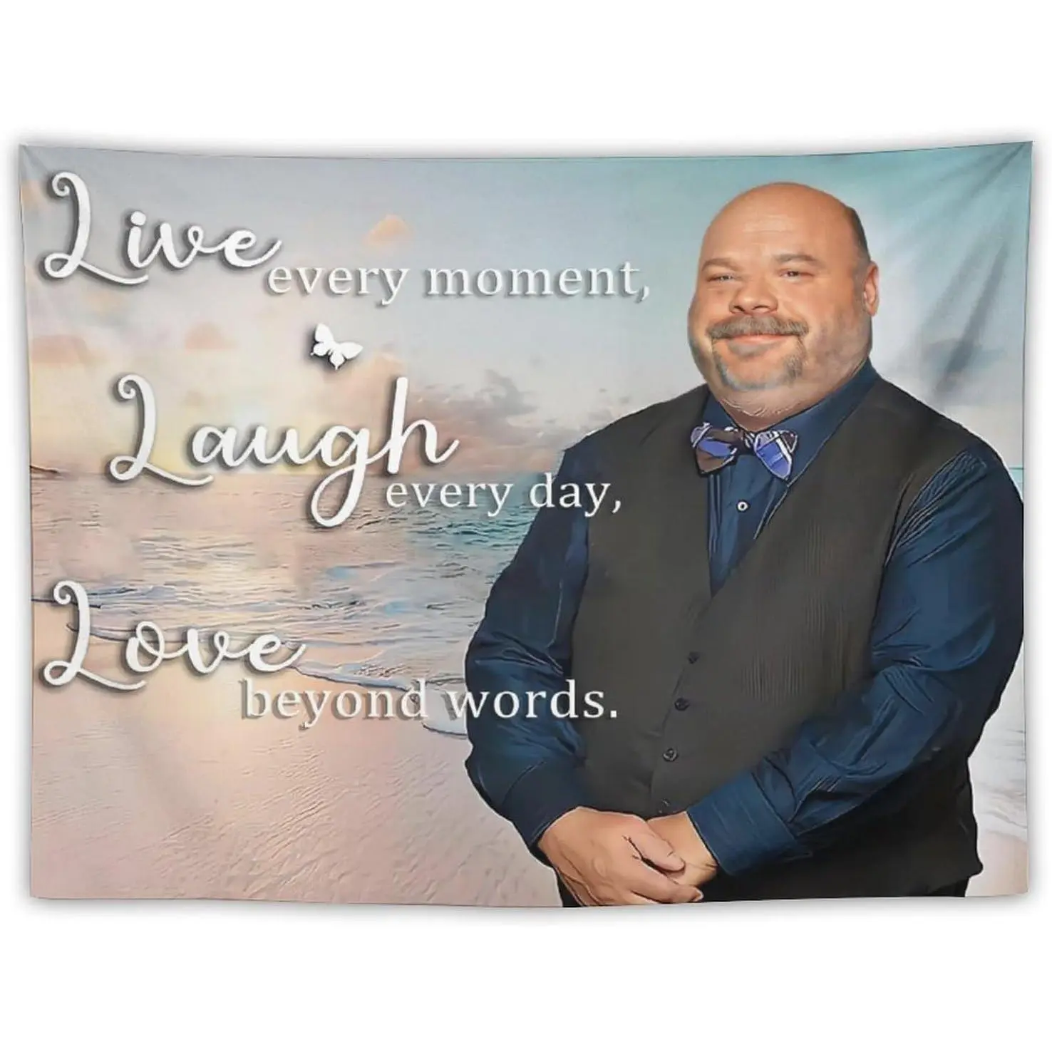 Funny Meme Print Tapestry - Bright Lightweight Synthetic Polyester Adult Room Decor, 30"x40" Wall Hanging for Bedroom, Men's Home Supplies